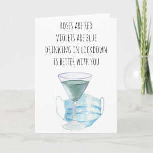 Roses Are Red Funny Lockdown Quarantine Card