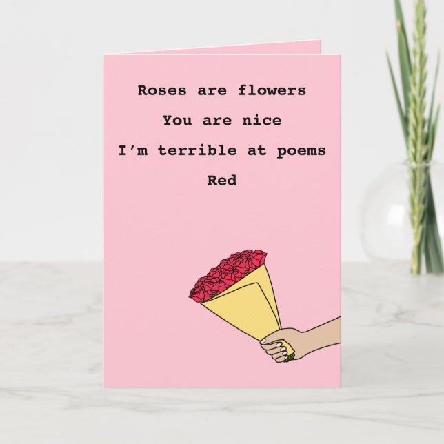Roses are red funny poem Valentine’s Day  Holiday  (Front)