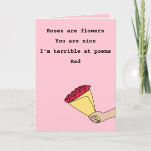Roses are red funny poem Valentine’s Day  Holiday 