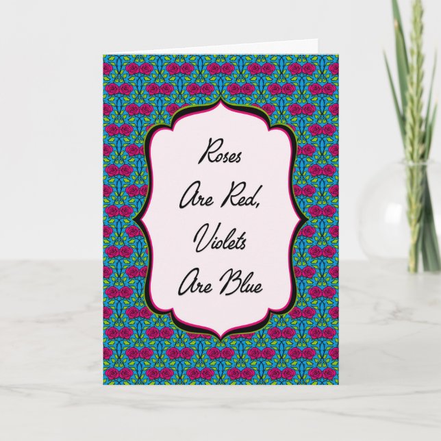Roses Are Red - I Miss You - Greeting Card (Front)