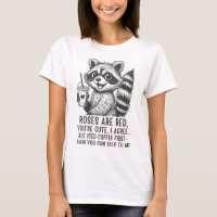 Roses Are Red, Iced Coffee Is Life - Cute Raccoon