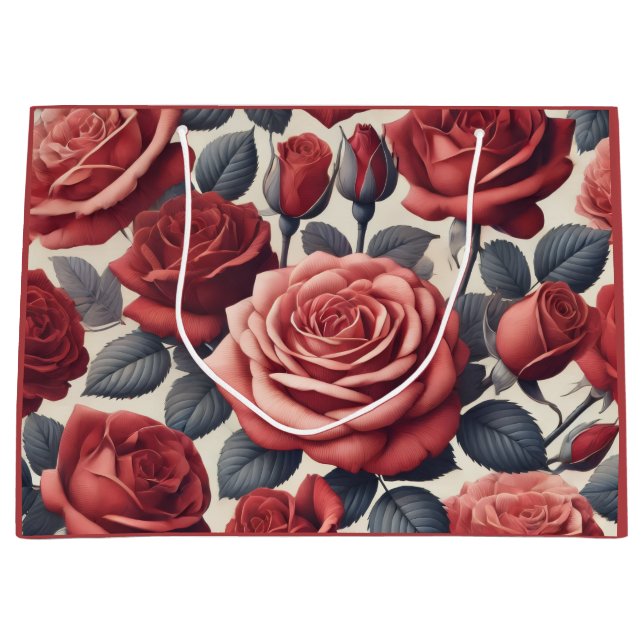 Roses are Red Large Gift Bag (Front)