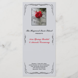 Roses Are Red Musical Recital Program Programme