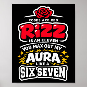 Roses Are Red Six Seven Brainrot Valentine Alpha M Poster