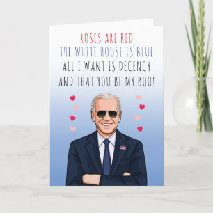 Roses are Red The White House is Blue Valentine Card