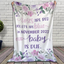 Roses Are Red, Violets Are Blue Baby Announcement