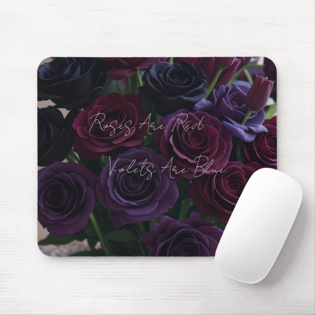 Roses are Red, Violets Are Blue Mouse Mat (With Mouse)
