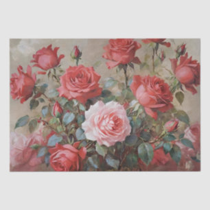 Roses Art Oil Painting Decoupage Tissue Paper