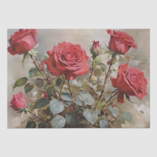 Roses Art Oil Painting Decoupage Tissue Paper