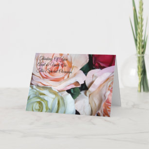Roses Aunt Uncle Personalised Wedding Anniversary Card