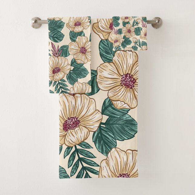 Roses Bath Towel Set (Insitu)
