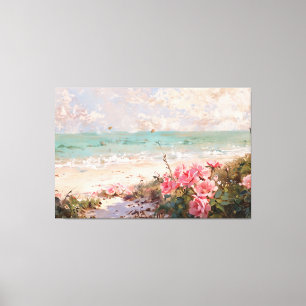 *~* Roses Beach Shells TV2 Stretched Canvas Print