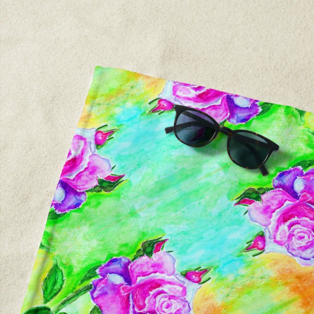 Roses Beach Towel (In Situ)