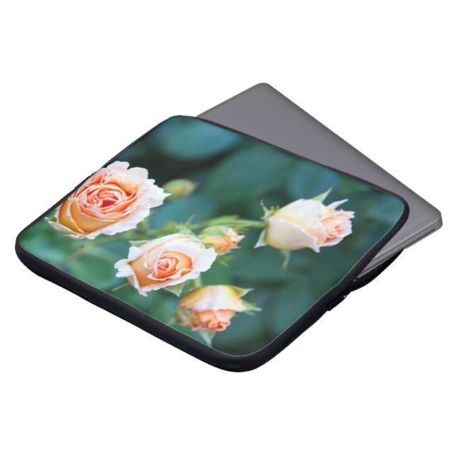 Roses Beige Gentle Laptop Sleeve (Front Top)