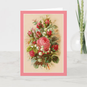 Roses Birthday Folded Greeting Card
