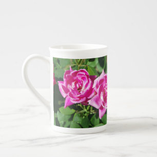 Roses bone china mug