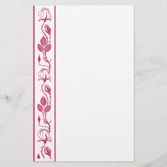 Roses Border Stationery (Front)