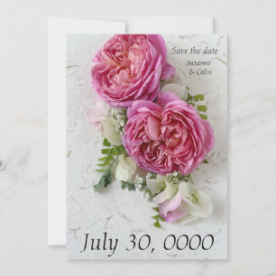 Roses, bougainvillea and ferns save the date
