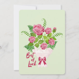 Roses Bouquet : Best of luck  Holiday Card