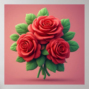 Roses Bouquet Poster