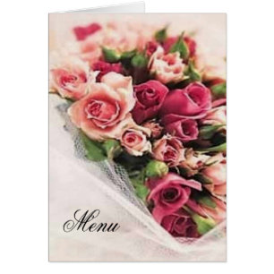 Roses Bouquet Wedding Menu