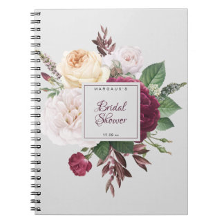Roses Bridal Shower Guest List Notebook