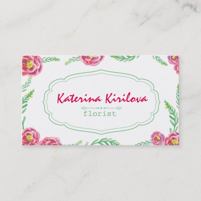 Roses Business Card (Front)