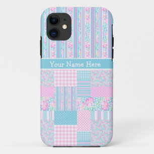 Roses Butterflies Faux Patchwork iPhone 5/5s Case