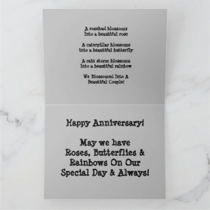 Roses Butterflies & Rainbows Card