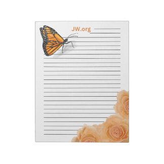 Roses & Butterfly 40-page JW Notepad