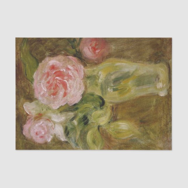 Roses by Berthe Morisot Tissue Paper (Front)