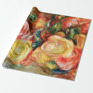 Roses by Pierre Auguste Renoir    Wrapping Paper
