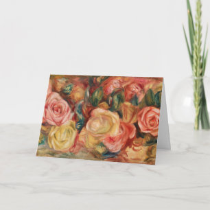 Roses by Renoir Impressionist Painting Card
