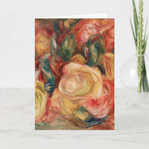 Roses by Renoir Impressionist Painting Card