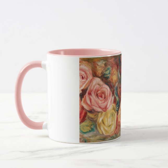 Roses by Renoir Impressionist Painting Mug (Left)