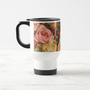 Roses by Renoir Impressionist Painting Travel Mug