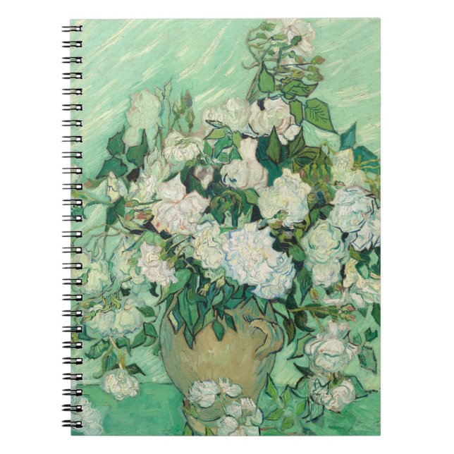 Roses by Vincent Van Gogh Notebook (Front)