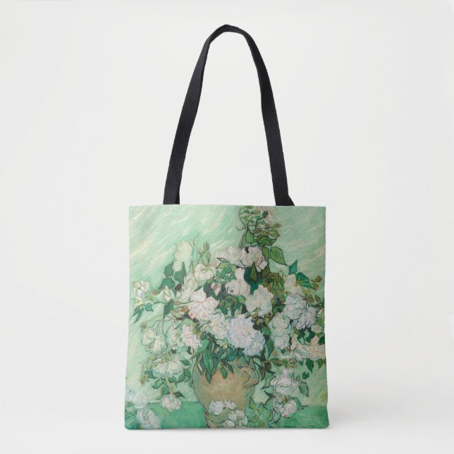 Roses by Vincent Van Gogh Tote Bag (Front)