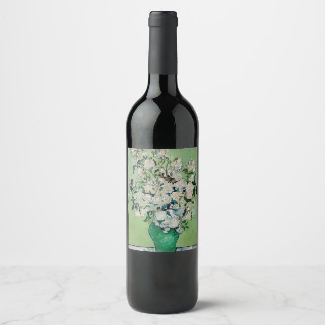 Roses by Vincent Van Gogh Wine Label (Front)
