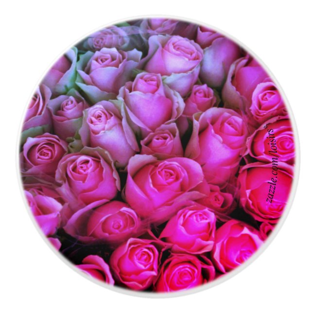 Roses Ceramic Knob (Front)