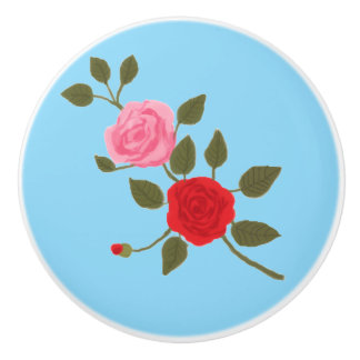 Roses Ceramic Knob