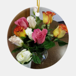 Roses Ceramic Tree Decoration