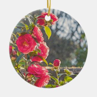 Roses  ceramic tree decoration