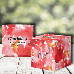 Roses Collage Derby Bridal Shower Square Favour Box