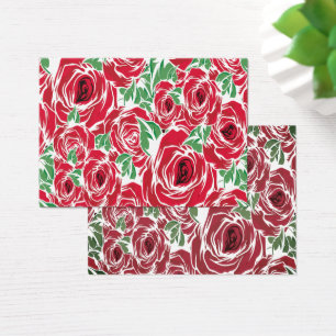 Roses Country red green vintage floral  
