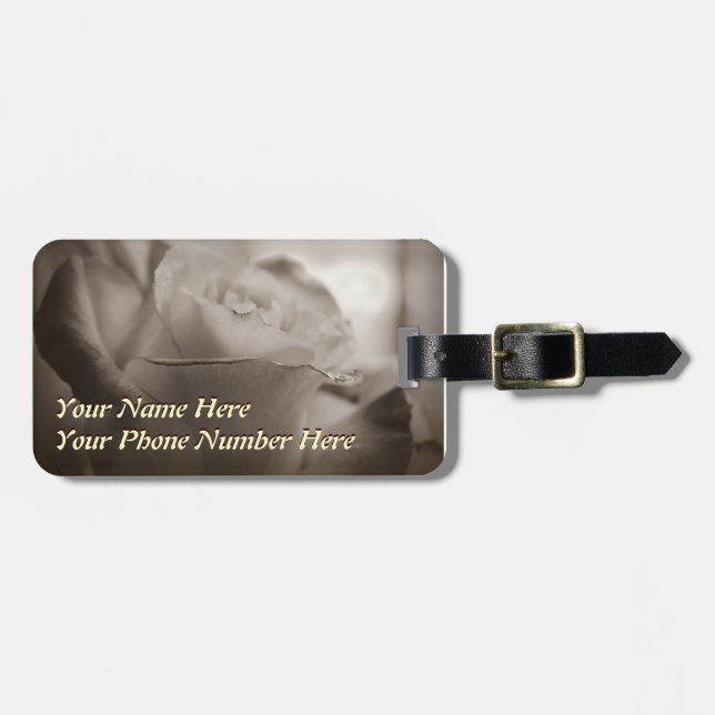 Roses Custom Luggage Tags (Front Horizontal)