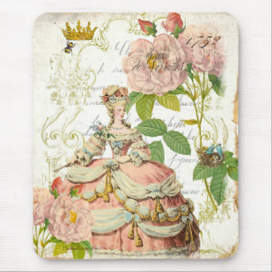 Roses de Versailles Reine Marie Antoinette Mouse Mat