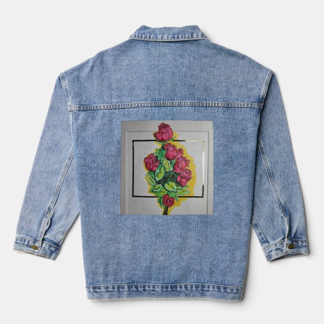 roses denim jacket (Back)