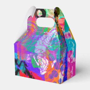 Roses Diamonds Digital Painting Splatters Party Favour Box