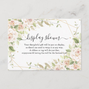 Roses Display Bridal Wedding Shower Enclosure Card